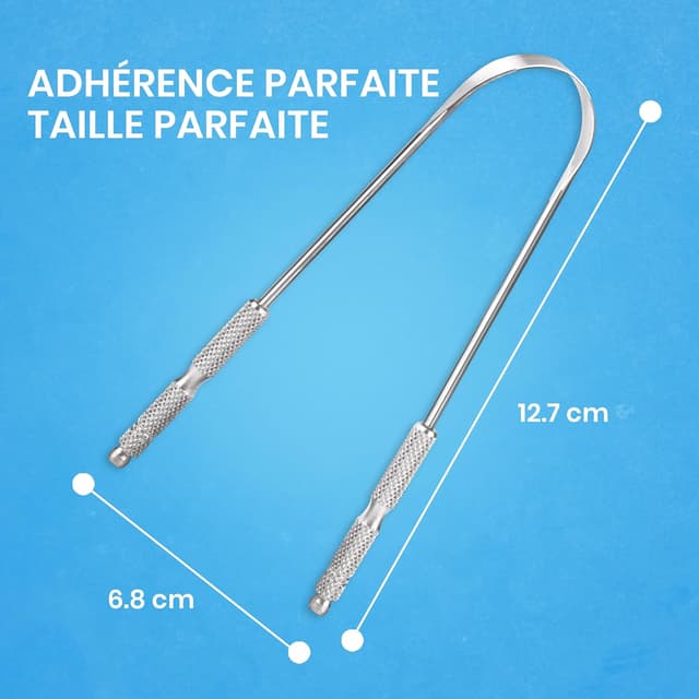Detalle de HOKIN gratte-langue adulte en acier inoxydable pour mauvaise haleine (1 pièce)