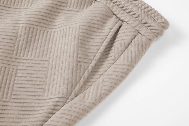 Detalle de JMIERR Herren Textur Kurze Hosen mit 3 Taschen – lockere Sommer-Shorts mit elastischem Bund