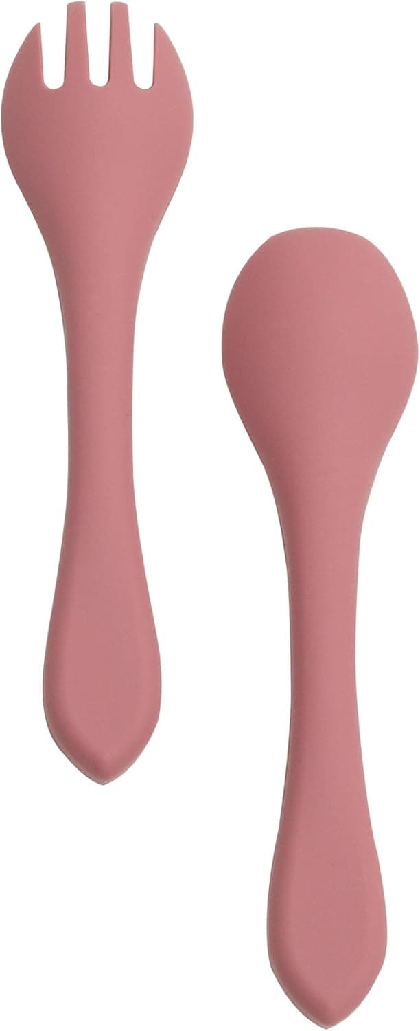 Thumbnail 1 de Mr. Wonderful Set cubiertos silicona bebé Rosa 🍽️