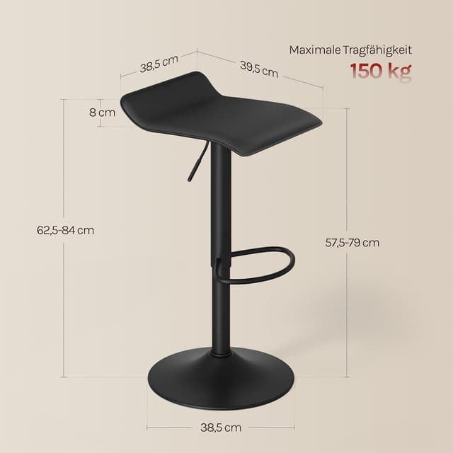 Thumbnail 2 de WOLTU Barhocker 57,5–79 cm höhenverstellbar