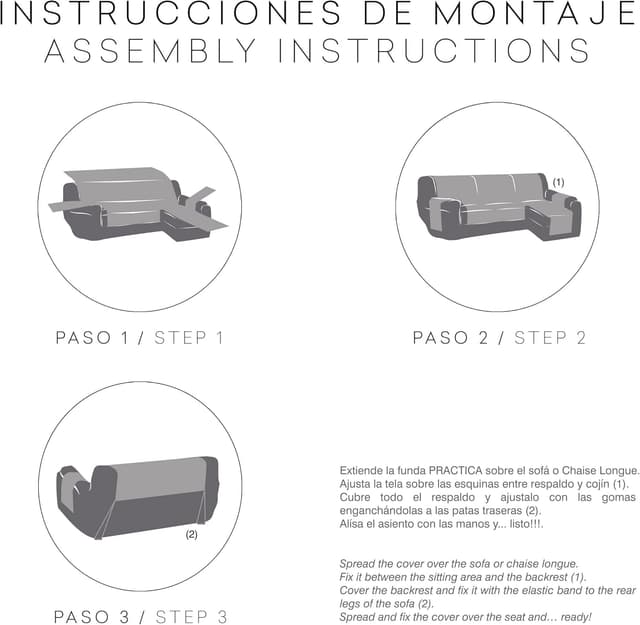 Thumbnail 6 de Eysa Genna Funda de sofá antimanchas Chaise Longue Beige