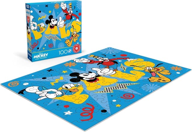 Detalle 2 de Ceaco Disney Mickey and Friends 100-Piece Foil Jigsaw Puzzle (Mickey and Pals) — 15" x 11