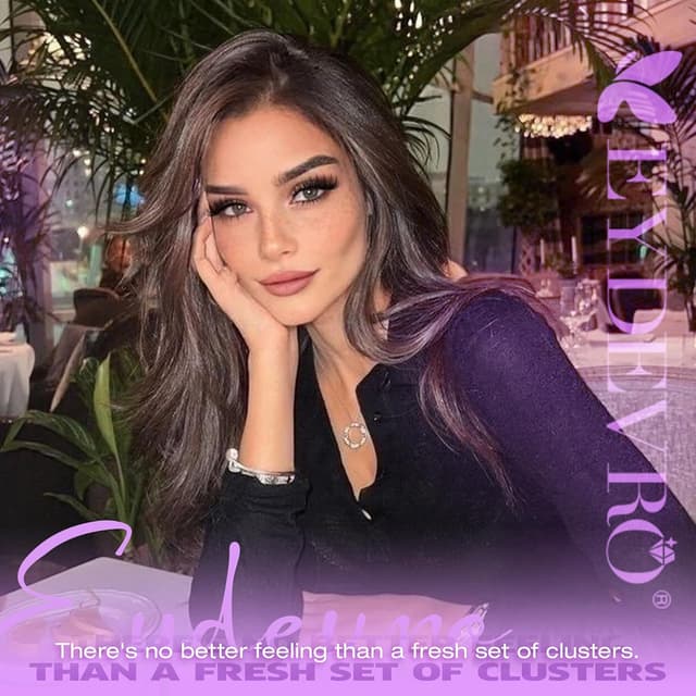 Detalle de EYDEVRO Wispy Lash Clusters (Natural) — 192 PCS 9–18mm CD Curvature DIY Lash Extensions