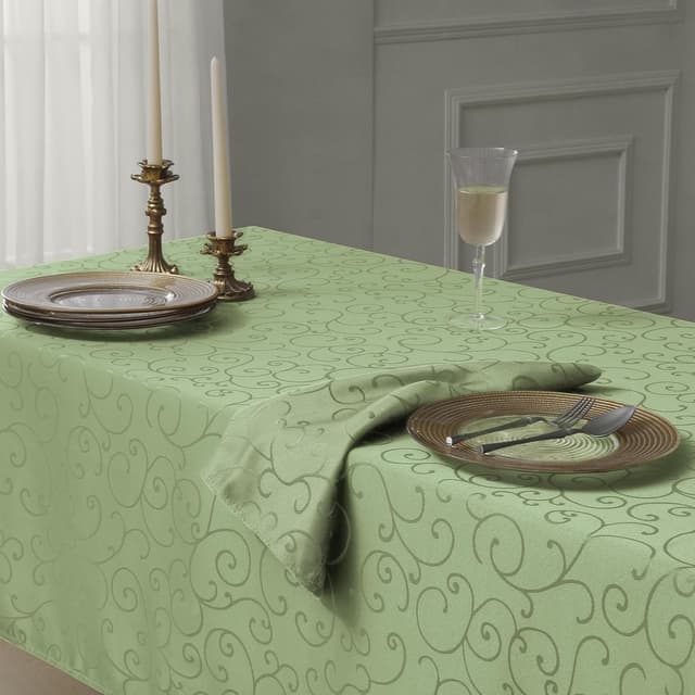 Detalle 1 de Romanstile tovaglia verde salvia 240x140