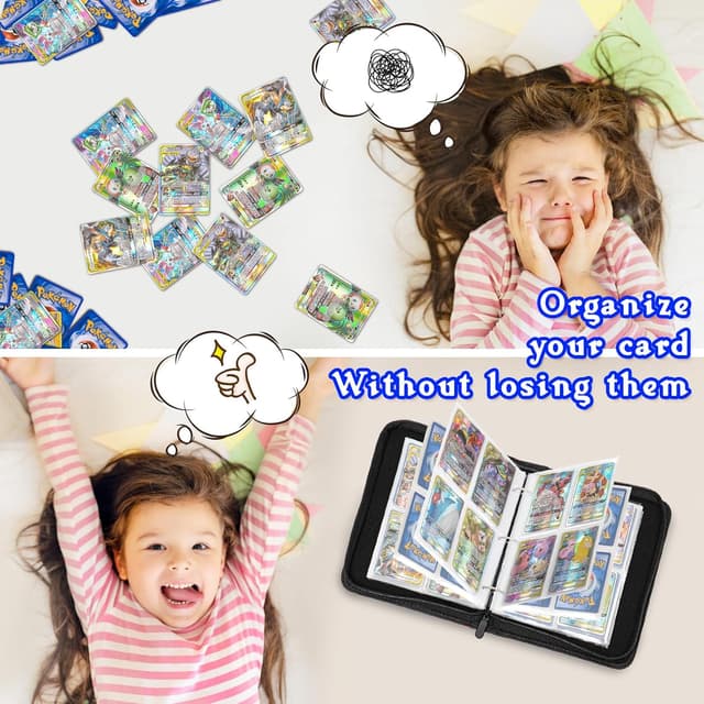 Detalle 2 de Jntmakun Sammelalbum für Pokémon Karten (S400) – 50 Seiten, 400 Karten, wasserabweisendes PU