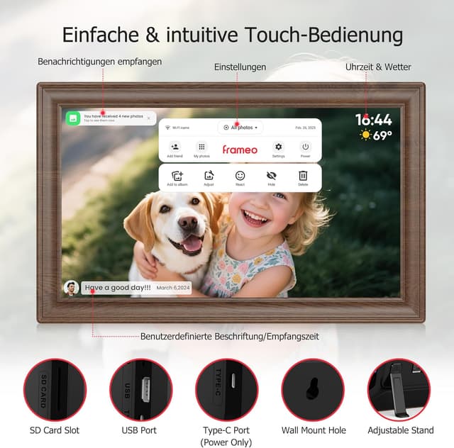 Thumbnail 5 de FRAMEO 15,6 Zoll Digitaler Bilderrahmen