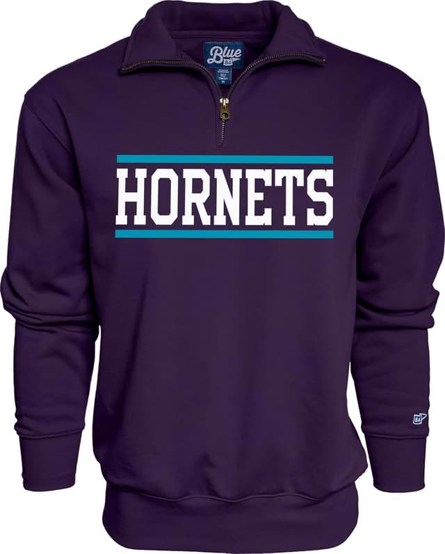 Detalle 2 de Blue 84 NBA Officially Licensed Quarter Zip Sweatshirt (Milwaukee Bucks) — Team Color