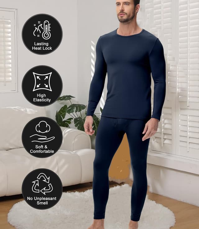 Thumbnail 3 de wirarpa Men's Thermal Underwear Set Fleece Lined
