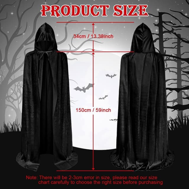Thumbnail 2 de AOOWU Umhang mit Kapuze für Halloween