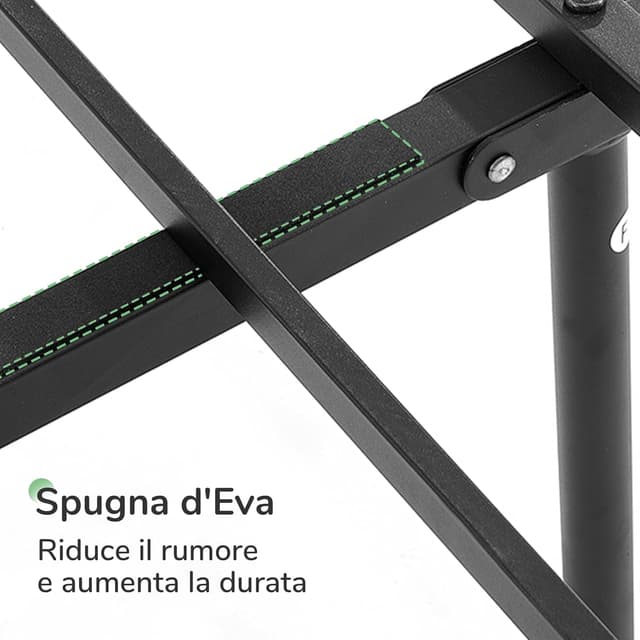 Detalle de Novilla rete letto matrimoniale 140x200 con spazio contenitore e testiera, struttura nera