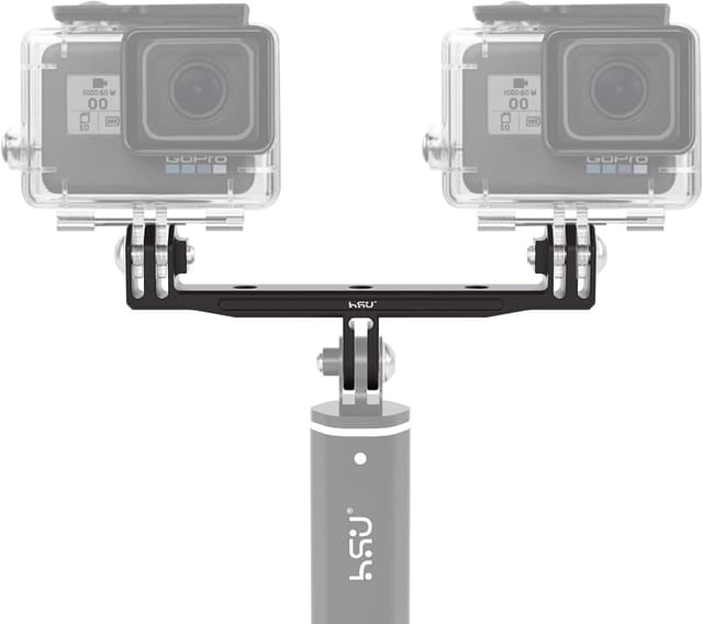Thumbnail 6 de HSU Aluminium Twin Camera Mount for GoPro – Longer dual adapter with 1/4 screw thread