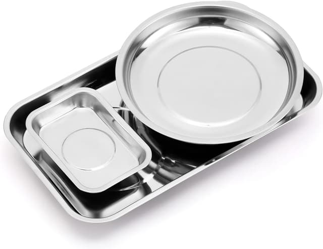 Detalle 2 de Mayouko 3PCS magnetic parts tray set — stainless steel