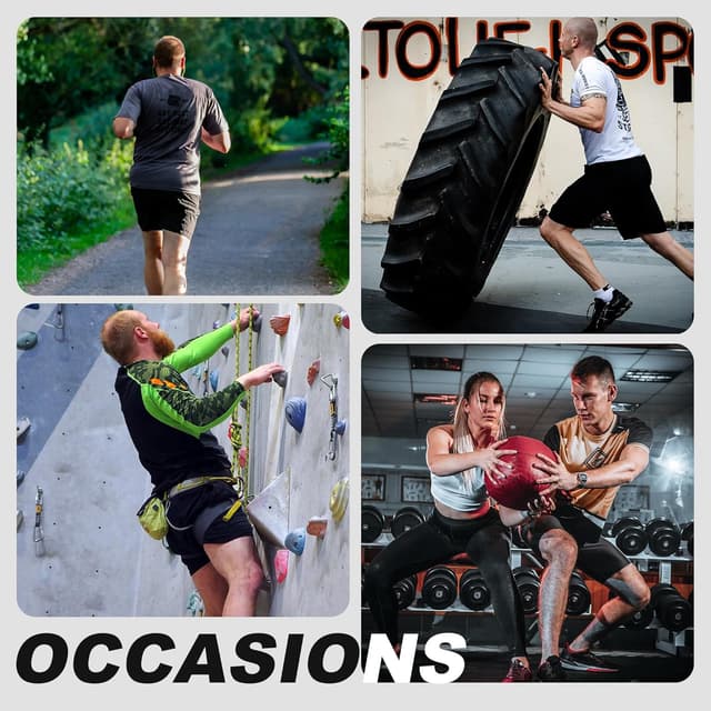 Detalle de HIPOWER men’s lightweight gym shorts with pockets – breathable quick-dry running shorts (black)