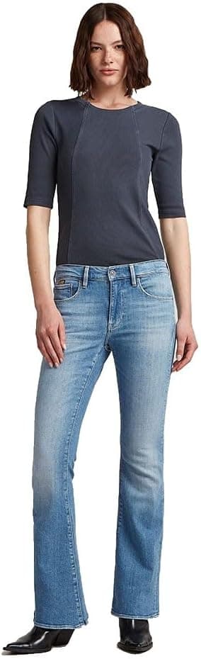 Detalle 2 de G-STAR Damen 3301 Flare Jeans – mit Hosenschlitz und Reißverschluss, 5 Taschen