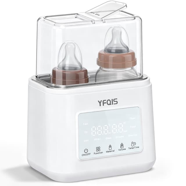 Detalle de YFQIS Flaschenwärmer für Muttermilch 10-in-1 mit Sterilisator, 7/24h Warmhaltefunktion und BPA-frei