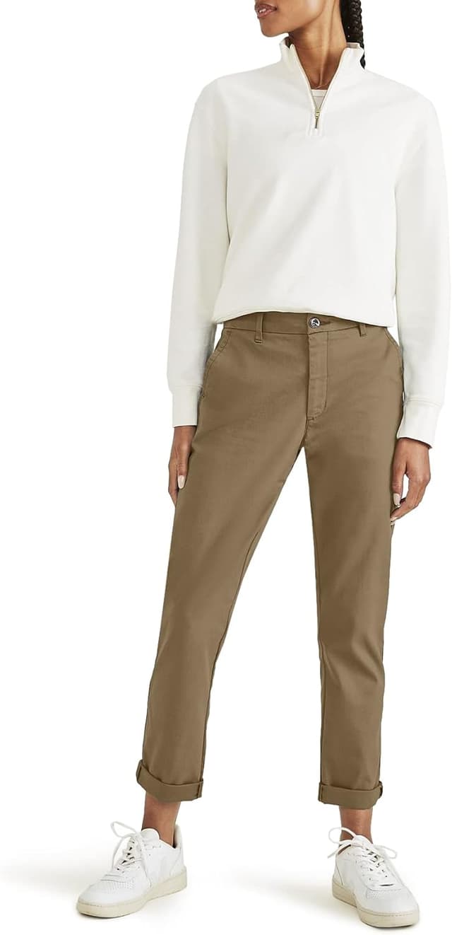 Detalle de Dockers Women’s Weekend Chino Slim Fit casual trousers
