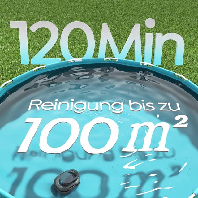 Detalle de TALOSBO (2026 Upgrade) S1PRO Poolroboter – Akku-Poolsauger mit Selbsteinparkfunktion, bis 120 Min Laufzeit für Flachböden bis 100 m²