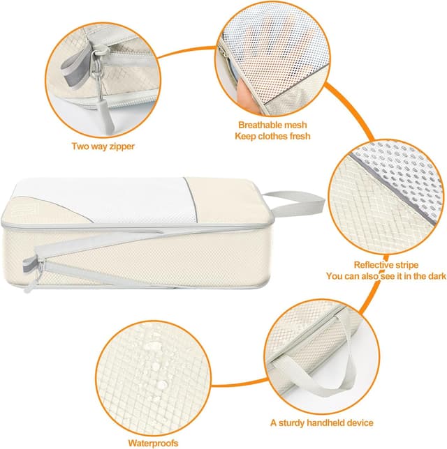 Detalle 2 de ZFWDSY Packwürfel-Set „Compression Packing Cubes“ (10-teilig) mit Stauraum-Kompression