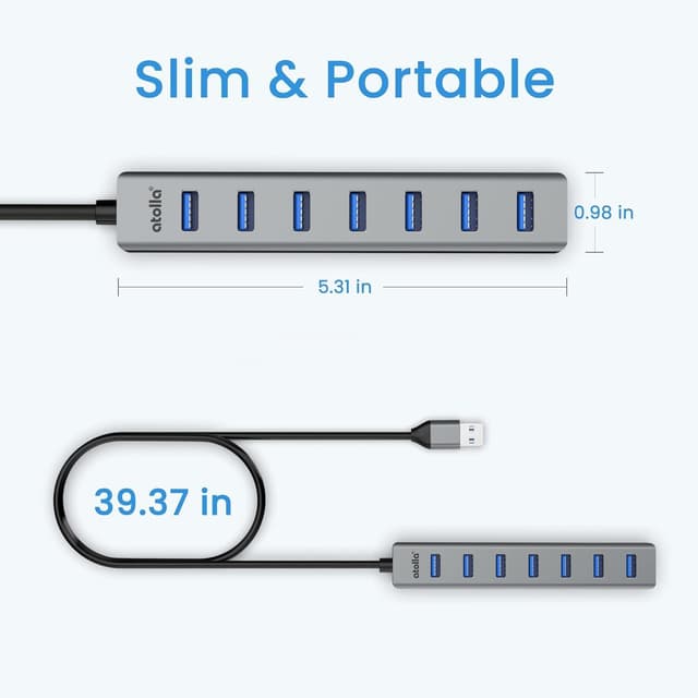 Thumbnail 6 de atolla 7-Port USB 3.0 Hub with 1m Cable