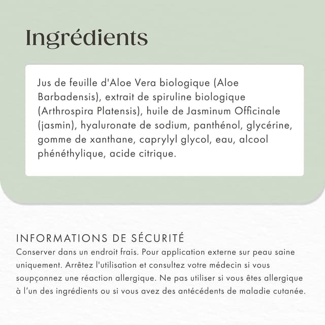 Thumbnail 6 de Satin Naturel Gel d’Aloe Vera Bio 200 ml (100% vegan) avec acide hyaluronique et panthénol