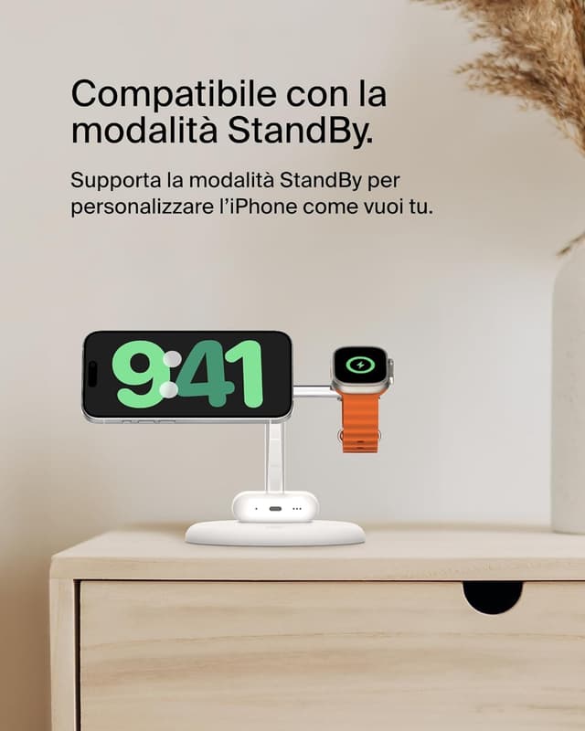 Thumbnail 6 de Belkin Supporto di Ricarica Wireless Magnetica 3 in 1 15W