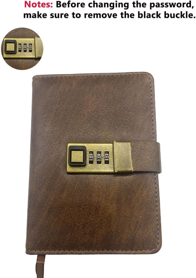 Detalle 1 de WEMATE Passwortbuch mit Schloss, 600+ Plätze