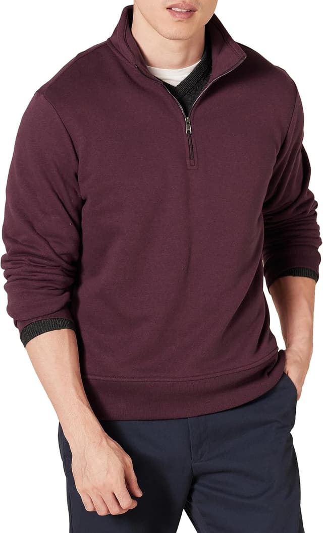 Imagen de Amazon Essentials Sudadera de vellón borgoña talla S en OfertitasTOP
