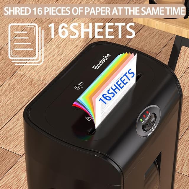 Detalle 2 de Paper Shredder 16-Sheet Cross Cut, 4.76-Gallon ๐