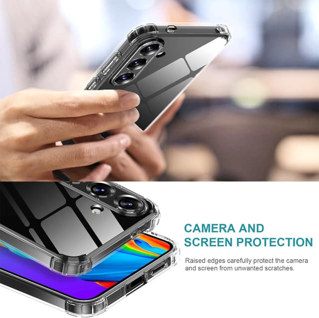 Detalle 2 de LeYi clear slim silicone phone case for Samsung Galaxy S25 Plus/S25+ with reinforced corners