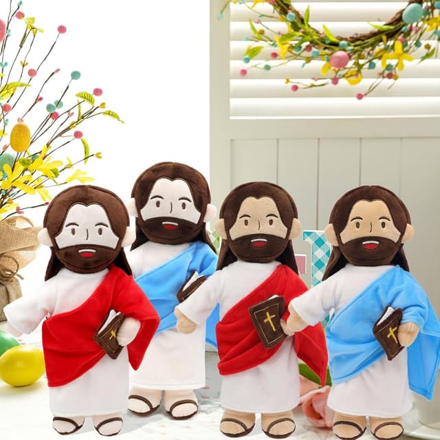 Detalle de Yelakey 13.4-inch Talking Jesus Plush Toy with 20 Bible Verses and 3 Bible Songs