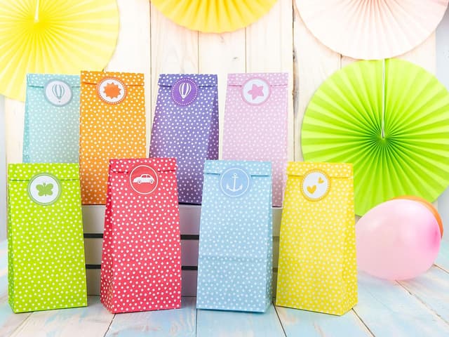 Detalle 2 de Papierdrachen Party-Tüten Set mit 24 Stück