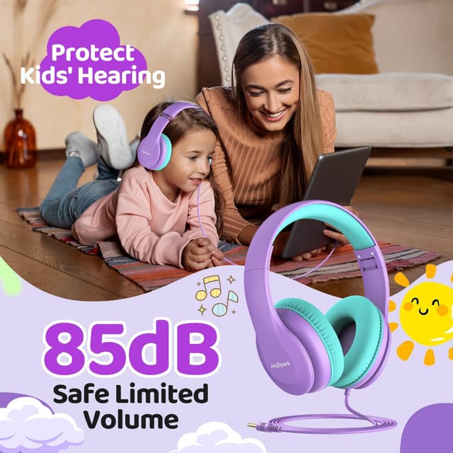 Thumbnail 4 de JoySpark W5 Wired Kids Headphones 85dB