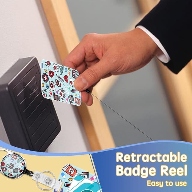 Detalle 2 de ID Badge Holder Retractable Reel 23 inch
