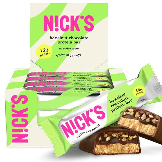 Detalle de NICKS Protein Riegel Haselnuss 15 g 🍫