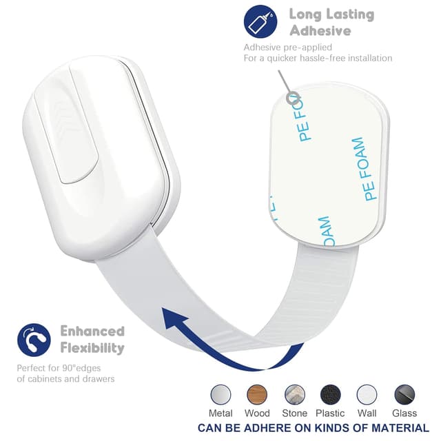 Detalle de Septeamay Kindersicherung 10er-Set für Schränke