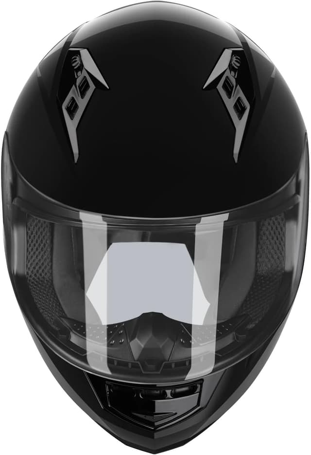 Detalle de GLX GX11 Compact Motorcycle Helmet (DOT Approved) — Black, Small, Full-Face with Tinted Visor