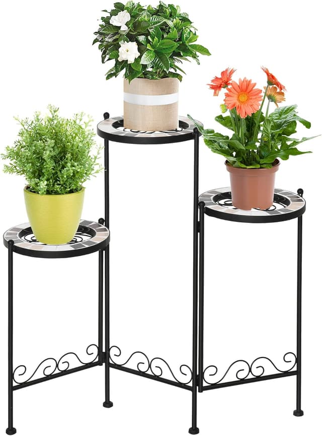 Imagen de Outsunny Soporte para Plantas plegable 60x22x65 cm en OfertitasTOP