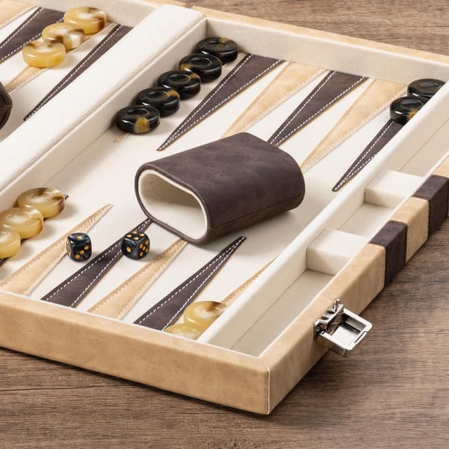 Detalle de Lingle Backgammon set 15 inch travel game