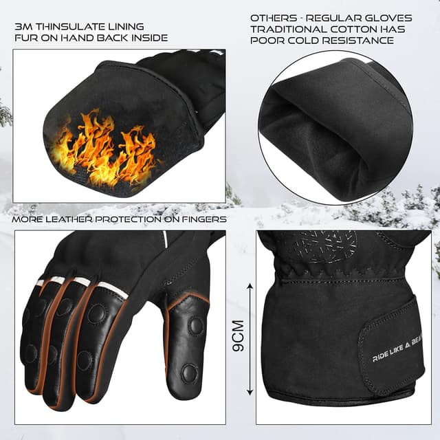 Thumbnail 3 de BEAST RAGE Gants moto chaleur impermeables