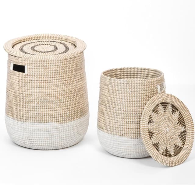 Detalle de TOFU Aufbewahrungskörbe aus Seegras 2er Set