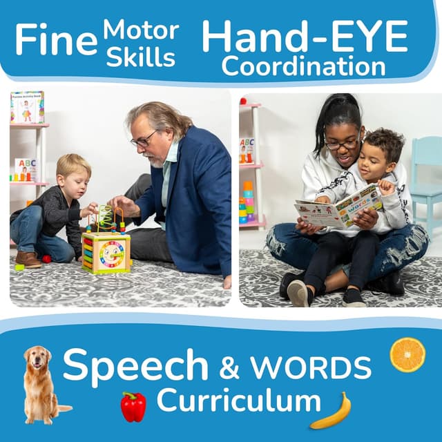 Thumbnail 6 de Toyventive Wooden Kids Baby Activity Cube for Girls Gift Set (Bead Maze, 12–18 Months)