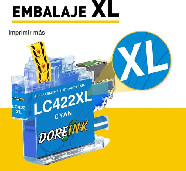 Thumbnail 2 de 🖨️ DOREINK LC422XL Compatibles para Brother MFC-J5340DW - Pack de 8