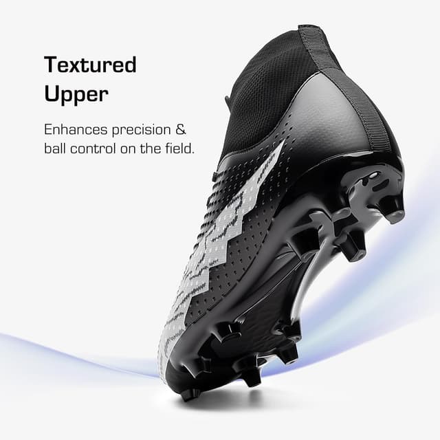 Detalle de DREAM PAIRS Men’s High-Top Firm Ground Soccer Cleats (FG/AG) for Training & Outdoor Play