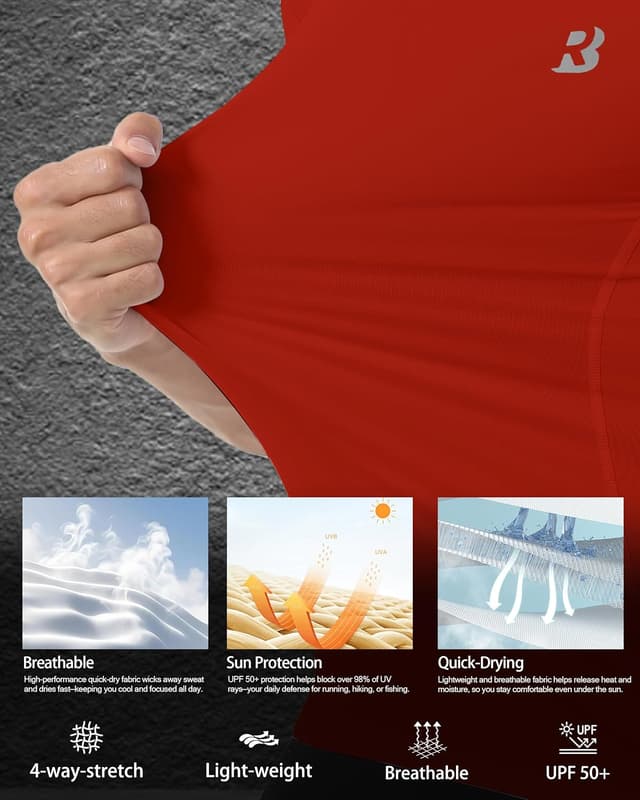 Thumbnail 2 de Roadbox Men’s Compression Short Sleeve Quick-Dry Base Layer Shirt