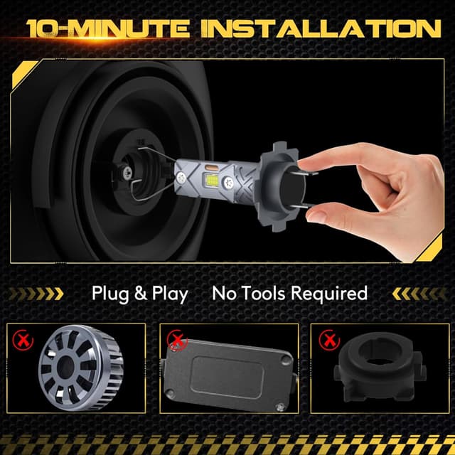 Detalle de Lampadine LED KOYOSO H7 Plug & Play 100W 22.000 lm 6500K (confezione da 2) per fari auto