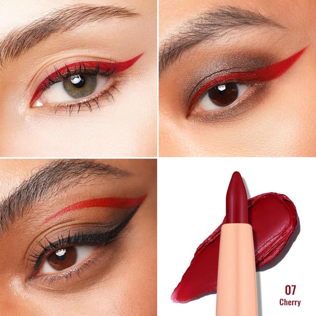 Detalle de OULAC Roter Matte Eyeliner Waterproof (Wischfester Stift) & Lipliner in 07 Cherry