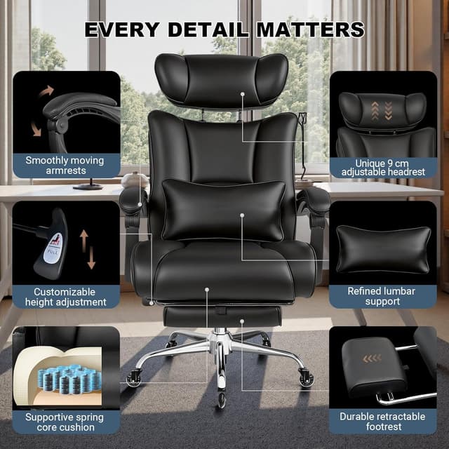 Thumbnail 6 de BASBTBL Executive Office Chair 200kg heavy duty
