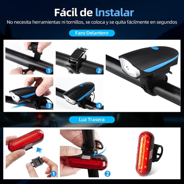 Thumbnail 5 de Gobikey Luces Bicicleta Delantera y Trasera 1200mAh