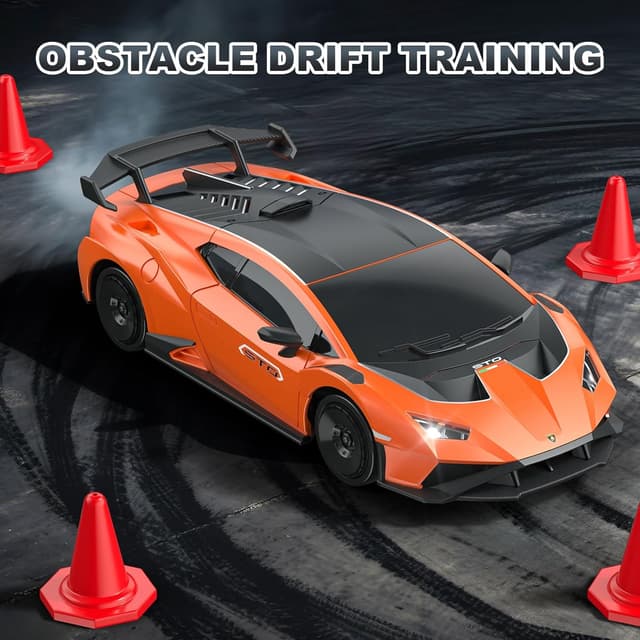 Detalle de Lamborghini RC Drift Car (1:18) 4WD remote control drift car with full-proportional throttle and LED lights