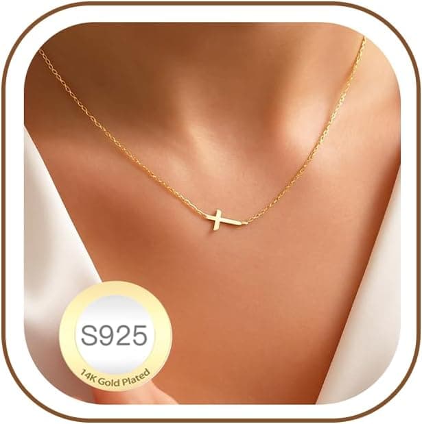 Thumbnail 6 de Collier croix femme en argent Avotto, chaîne réglable pour un port quotidien